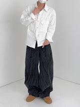[MADE] Reversed Pocket Wide Denim Pants (M)