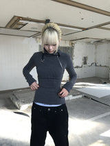グラインドジップカードパンツ(BLACK)