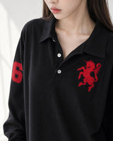 (UNISEX) Horse PK Collar Long Sleeve