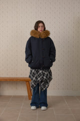 WINTER FUR HOODED PUFFER JACKET