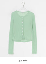 Siho Summer See-Through Tencel Cardigan