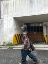 クロススリットステッチデニムパンツ