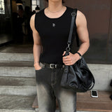 LMN Metal Logo 60 pcs Cropped Sleeveless (black)