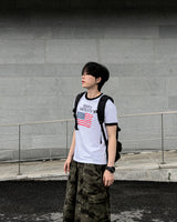 Loue American Flag Ringer Muscle Tee