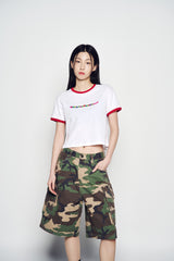 25SS スネークイニシャルリンガークロップ半袖Tシャツ ホワイト