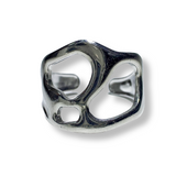 Chrome wave ring