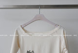 パフュームフラワーオフショルダーTシャツ