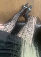 Chelina Vintage Mesh Stocking (black)
