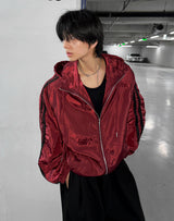 Lightweight High-Neck Side Track Wind Jacket 4color
