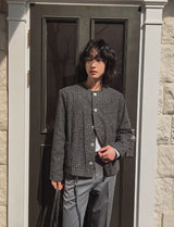 Proi Denim Tweed Round Jacket