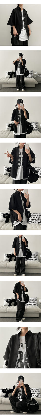 [M,L] All-Days Oversized Fit Short Sleeve Shirt