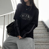 レスラインレイヤードロングスリーブTシャツ