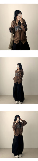 [Short & Basic Selection*] Ig バックポケットバルーンフィット 生地デニムワイドパンツ