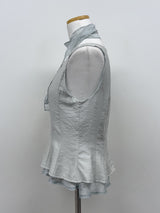 [Scarf SET] リバー フリル スリーブレス ブラウス