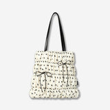 Shirred Ribbon Tote Bag