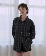 Autumn check shirt_navy