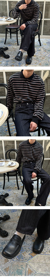 [F/W] ウィットストライプカラTシャツ (2color)