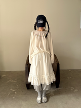 プチレースミディスカート