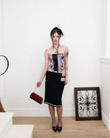 [香] Oriental Floral Shirring Top
