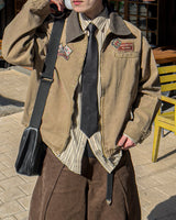Woven Patch Pigment Work Jacket