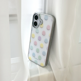 [MADE][Glossy Glass Silver Bumper Case] Pastel Dot 