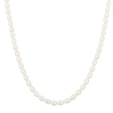 gold pearl beads 14k gold plating + 925 silver necklace N069-02G