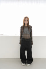 dot stripe see-through top(2colors)