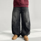 Peter Knee-Slit Detail Denim Wide Pants (3 colors)