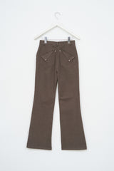 (W) Lone Fold Bootscut Pants (2color)