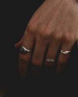 Clover wave ring W (925 silver)