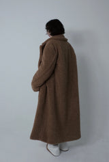 Maxi Fleece Padded Coat - Poodle Brown