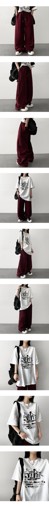 WINNER banding carfender pocket incision wide pants