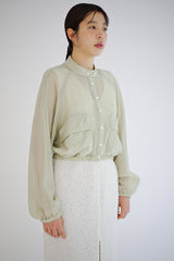 Sheer wide jumper, Light khaki