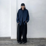 Twin-Pleated Draped Trousers