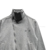 Tay Cross Stud Unbalanced Zip-Up