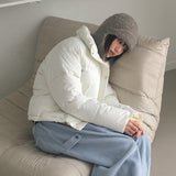 Yukan Matt Basic Oversized Fit Short Padded Jacket