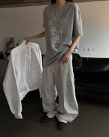 カーブドストライプパンツ (Unisex)