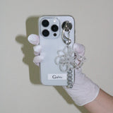 【MADE】blossoming flower keyring (silver)