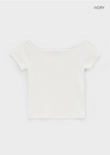 [B-BASIC] スタンダードオフショルダー半袖Tシャツ 2SIZE