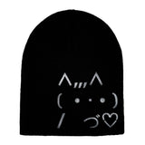キャットエモジビーニー [ブラック]