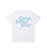 W フラワーセラーロゴ半袖Tシャツ ホワイト(CV2GMFT514A)