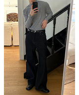 [MUSCLE FIT] Brushed golgi side zipper knit (3color)