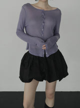 Leon See-through Snap Cardigan