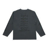 Graffitionmind グラフィティ長袖ピグメントTシャツ (Charcoal)