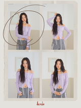 パールバートシャーリングリブ長袖Tシャツ