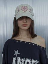 LEO APPLIQUE BALL CAP / BEIGE