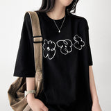 Flower Flower Sketch Short Sleeve T-shirt