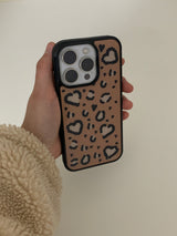heart leopard (brown) case 