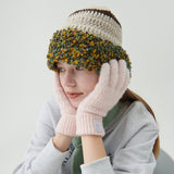 Fluffy Ring Crochet Hat (Ivory)