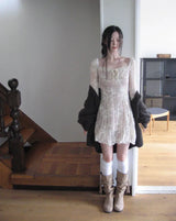 [ nude base ] nostalgia lace antique dress